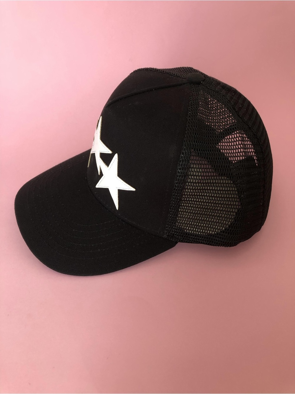 Amiri Black Trucker Hat with White Star Baseball Cap - Picture 5 of 13